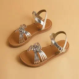 Eridani Women's Tangle Silver Ankle Strap Sandals-picture-14