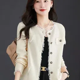 StyleCast Women Self Design Round Neck Cardigan Sweaters-image-76