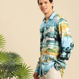 Mast & Harbour Graphic Printed Drop-Shoulder Sleeves Relaxed Fit Casual Shirt image 2