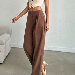 Next One Women Smart High-Rise Easy Wash Pleated Trousers-picture-22