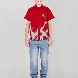 Gini and Jony Boys Standard Opaque Printed Casual Shirt image 1