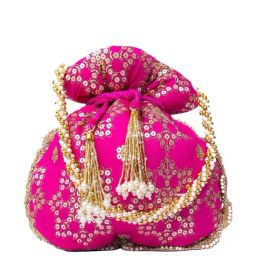 NR by Nidhi Rathi Pink Fabric Potli-picture-25
