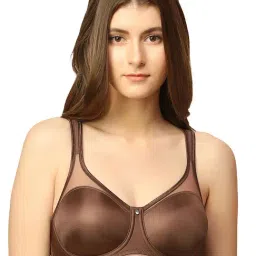 Triumph Brown Full Coverage Minimizer Bra-image-1