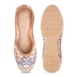 VANIYA SHOES JUTTI Women No Back Strap Pointed Toe Mojaris Flats image 4