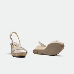 Oroh Leather Party Wedge Sandals with Buckles image 2