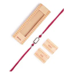 Fabindia Silver-Plated Mirror Rakhi with Roli Chawal image 2
