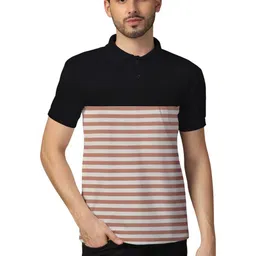 Blisstone Men Striped Polo Collar T-shirt-picture-33