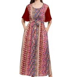 PATRORNA Multicolor Printed Nighty-picture-12