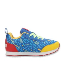Puma Unisex Victoria Blue, Spectra Yellow & Fizzy Apple Sunny Jr V1 Sneakers-image-15