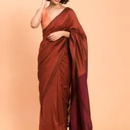 Suta Brown Cotton Saree Without Blouse-picture-25