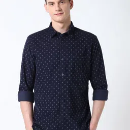 Peter England Casuals Men Spread Collar Floral Printed Cotton Slim Fit Casual Shirt-picture-39