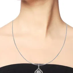 The Real Effect London 800 Silver Chain Pendant for Women image 2