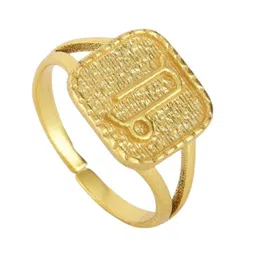 Berserk Gold-Plated Capricorn Signet Adjustable Finger Ring image 2