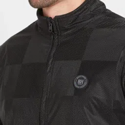 Being Human Black Regular Fit Check Jacket image 4