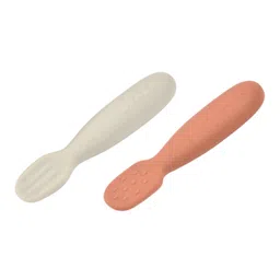 Beaba Set of 2 Silicone Pre-Feeding Spoons Terracotta/Velvet Grey 4+ Month-picture-14