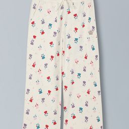 Plum Tree Cotton Floral Printed Trousers - Cream-picture-27