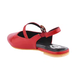 Shoetopia Solid Buckle Closure Sandals - Red image 3