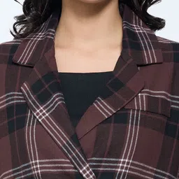 Honey by Pantaloons Women Checked Woven Jacket image 4