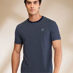 Being Human Men Striped Pockets T-shirt-image-2