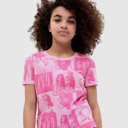 GAP Girls Character-Based Graphic Printed Round Neck Organic Cotton T-Shirt-picture-39