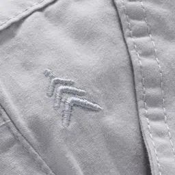 Pine Kids Cotton Elastane Woven Full Length Solid Color Trousers - White image 3