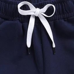 Kidcity Cotton Loopknit Solid Shorts - Navy Blue image 4