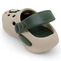 Lil Lollipop Penguin Applique Detailed Perforated Anti Slip Slingback Clogs - Beige image 4