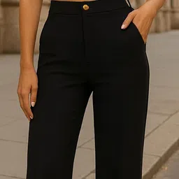 Next One Women Smart High-Rise Easy Wash Regular Trousers image 2