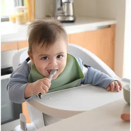 Beaba Set of 2 Silicone Pre-Feeding Spoons Terracotta/Velvet Grey 4+ Month image 4