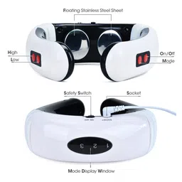 ADKD Electric Neck Pulse Massager with Electrode Pads | Multi-Mode Therapy for Neck & Shoulder Pain Relief- Random color image 4
