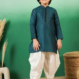 Sangria Boys Woven Design Jacquard Kurta image 1
