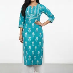 Silakaari Women Ethnic Motifs Printed Regular Pure Cotton Kurta with Palazzos-image-16