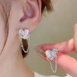 Estailo fashion Heart Shaped Drop Earrings-image-47