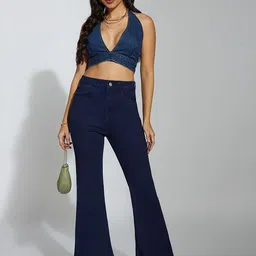 Miss Chase Women Bootcut High-Rise Stretchable Jeans image 5