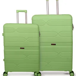 REDHORNS Set Of 2 Textured Hard-Sided Medium & Cabin Trolley Bags-image-16