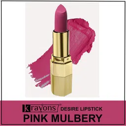krayons Desire Matte Highly Pigmented & Long Lasting Lipstick 3.5g - Pink Mulberry 302 image 3