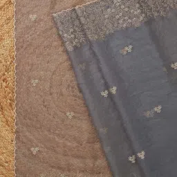 Soch Grey Organza Embroidered Dupatta image 3