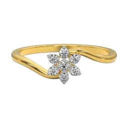 EMORI 14k Yellow Gold Lab Grown Diamond Minimal Ring for Women-picture-38