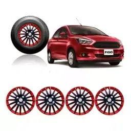 Auto Pearl Premium Quality Car Full Caps Red and Black 35.56 cm (14 Inch) Press Type Fitting Wheel Cover For Ford Figo (Pack of 4 Pcs)-picture-23