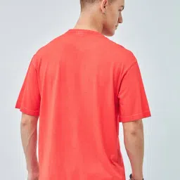 Bewakoof Men's Pink Oversized T-shirt image 2