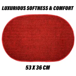 Aura Grey & Red 3 Pieces Wool Anti-Skid Doormats image 5