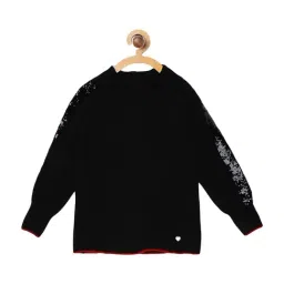 Blue Giraffe Kids Black Embellished Sweater-image-30