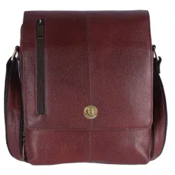 HiLEDER 100% Pure Genuine Leather Messenger Shoulder Handbag 11 inches Sling Cross Body Travel Office Tablet Flap Compartment, Bag for Men and Women, Brown-picture-14