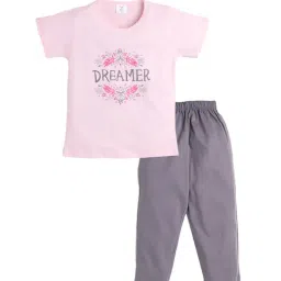 Todd N Teen Kids Pink & Grey Graphic Print T-Shirt with Pyjamas-picture-41