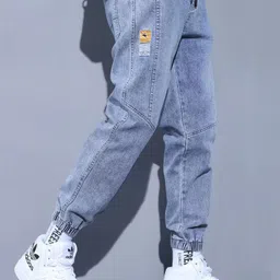 StyleCast Men Jogger Light Fade Stretchable Mid-Rise Jeans image 3