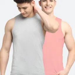 Friskers Multi Cotton Slim Fit Vest - Pack of 2-picture-33