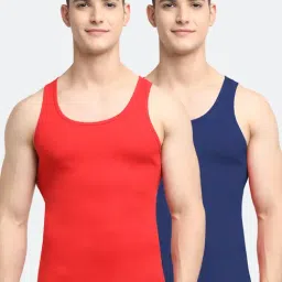 Friskers Multi Cotton Slim Fit Vest - Pack of 2-picture-31