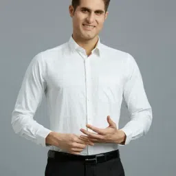 Reid & Taylor Grey Cotton Regular fit Stripes Shirt-picture-41