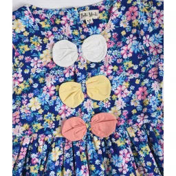 Bella Moda Kids Multicolor Floral Print Fit & Flare Dress image 3