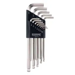 Bondhus BriteGuard & GoldGuard Ball End L-Wrenches Set 0.050-3/8 inch & 1.5-10 mm Protanium Steel, 20399 (Set of 22) image 2